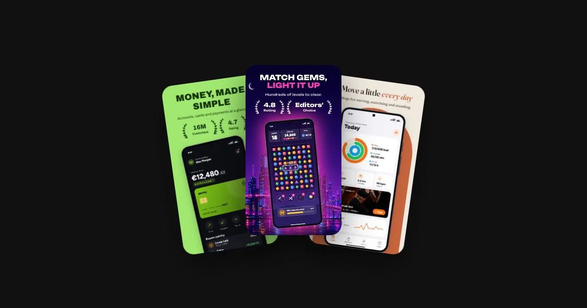Google Play screenshot generator: Phone, tablet and the feature graphic from one design.